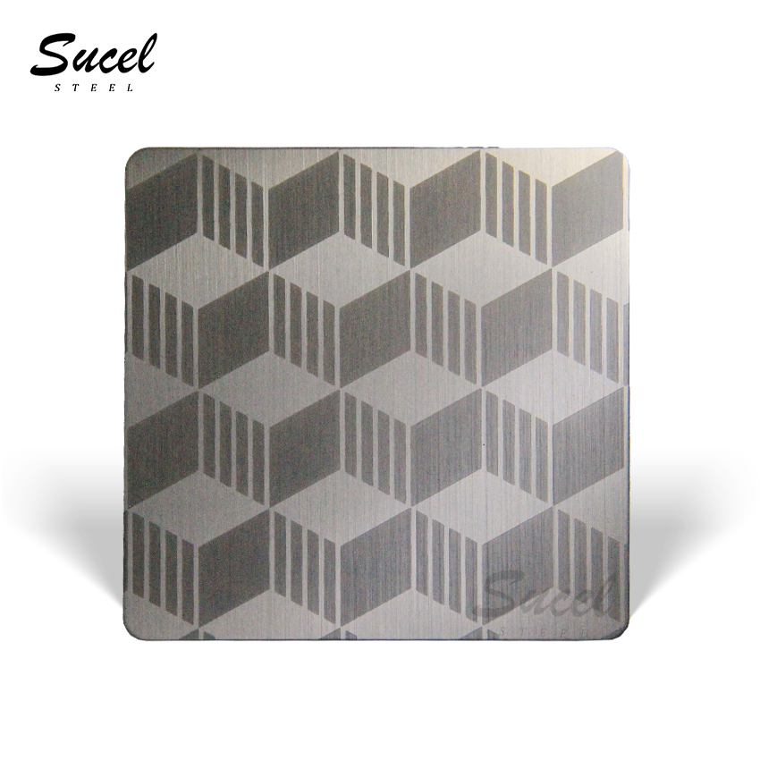 2023 SUCEL STEEL New Product Mirror Etched Champagne Gold HTG-63 Stainless Steel Sheet