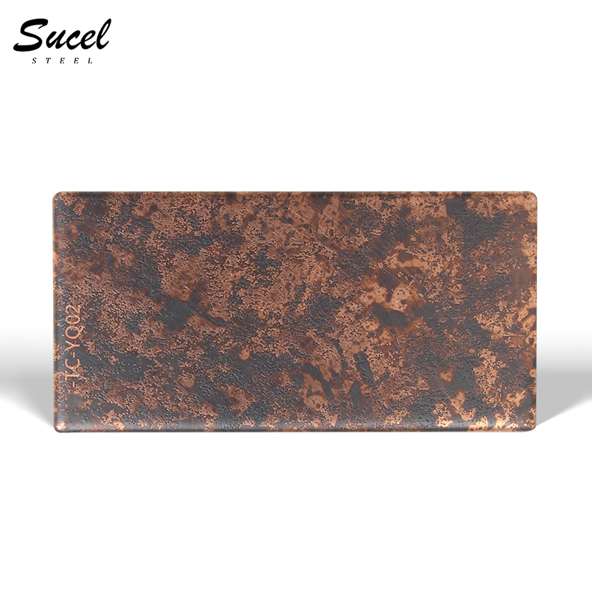 Sucel Steel YQ02 Color Stainless Steel Sheets Antique Finished Art Copper