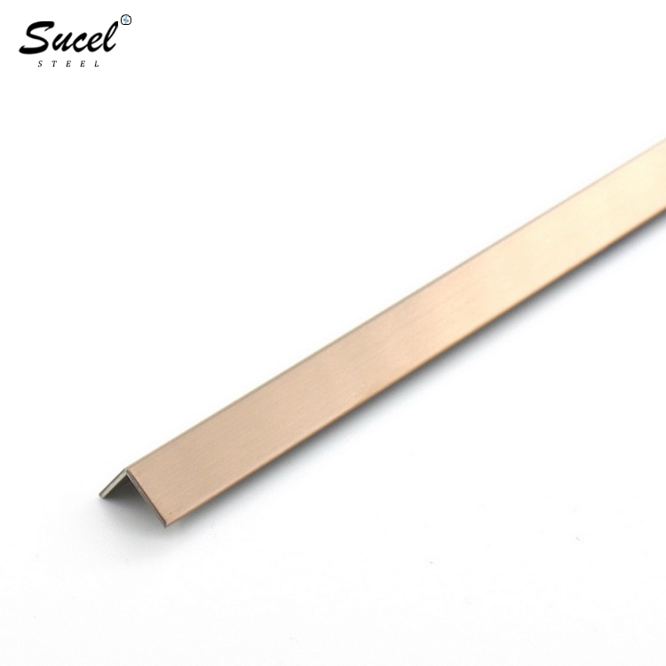 Sucel Steel Black Mirror, Hairline, Brushed L Type Stainless Steel Decorative Trim