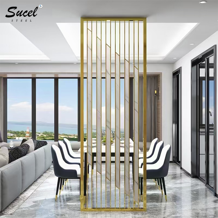 Sucel Hotel Lobby Lounge Screen Room Divider Stainless Steel Decorative Metal Screen On Sale