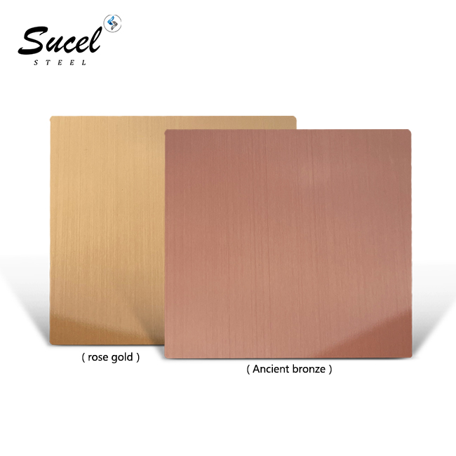 The Color Difference On Stainless Steel Sheet- Rose Gold And Bronze