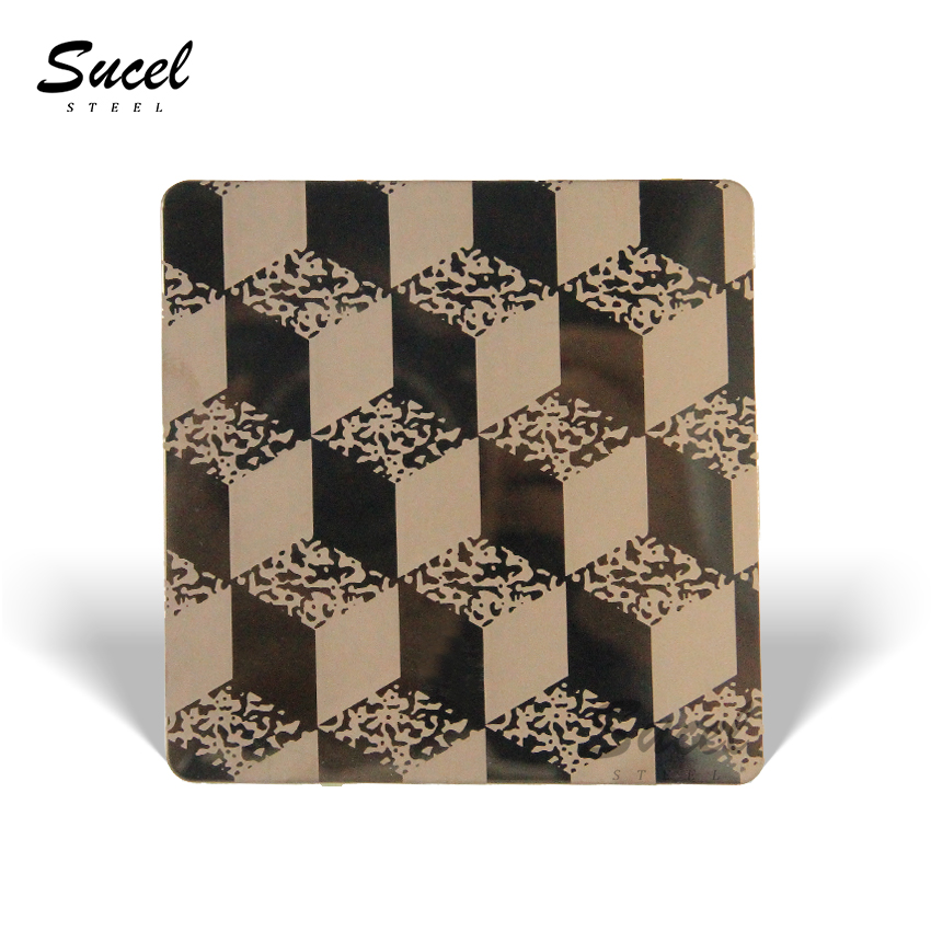 2023 SUCEL STEEL New Product Mirror Etched Rose Gold HTG-59 Stainless Steel Sheet