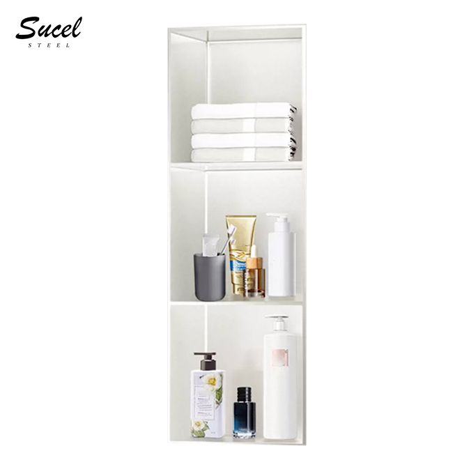 Sucel Steel Factory Direct Sale Stainless Steel Customized White Bathrooms With Niches